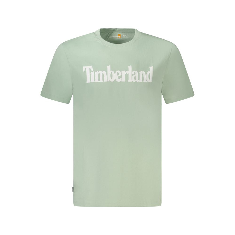 Timberland Green Cotton T-Shirt for Elevated Casual Style