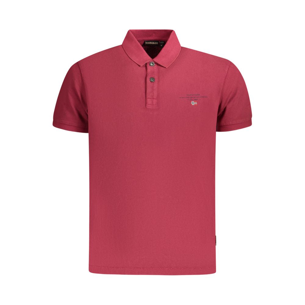 Napapijri Red Cotton Polo Shirt - Effortless Luxury Style