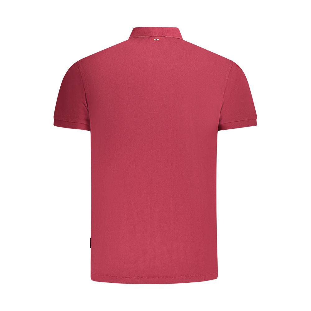 Napapijri Red Cotton Polo Shirt - Effortless Luxury Style