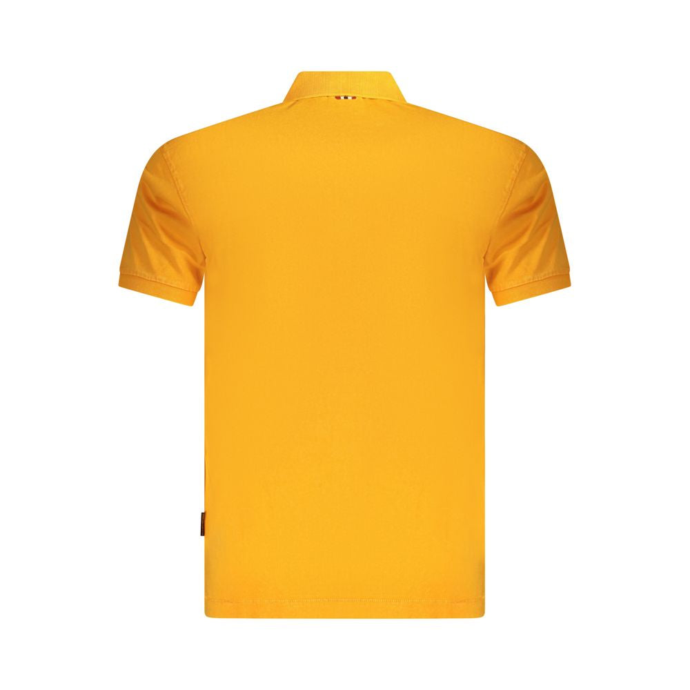 Napapijri Orange Cotton Polo Shirt for Elevated Style