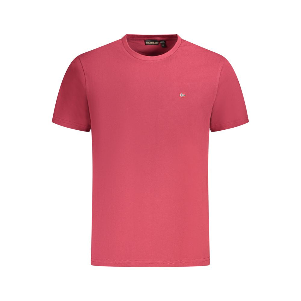 Napapijri Red Cotton T-Shirt - Effortless Luxury Wear
