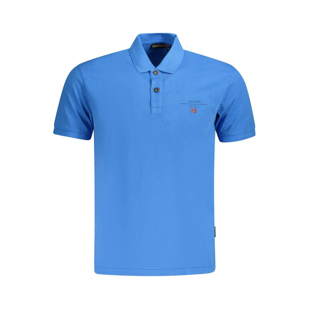 Napapijri Blue Cotton Polo Shirt for Elevated Style