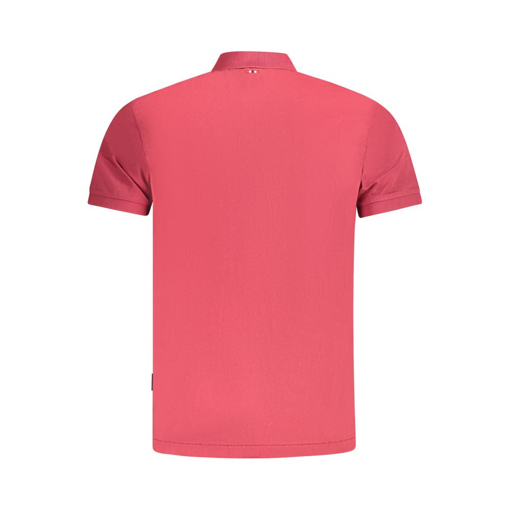 Napapijri Red Cotton Polo Shirt - Effortless Luxury Essential
