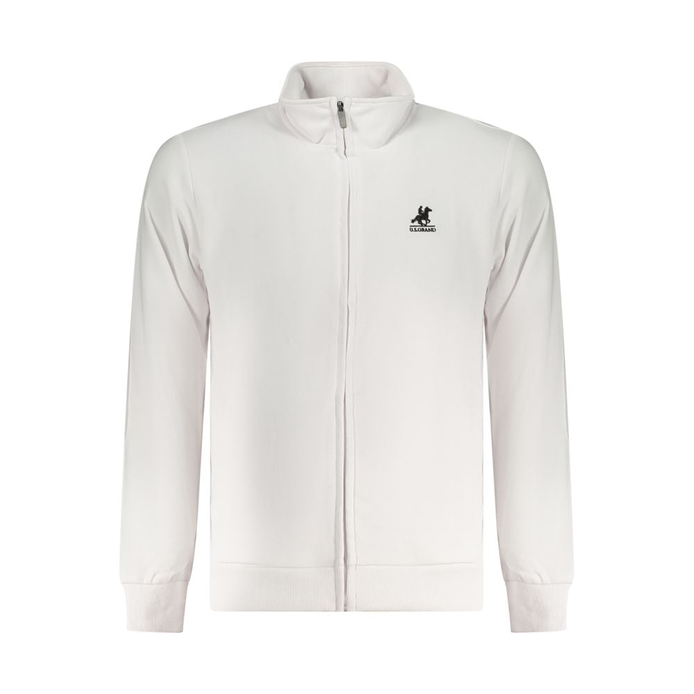 U.S. Grand Polo White Cotton Sweater for Elevated Style
