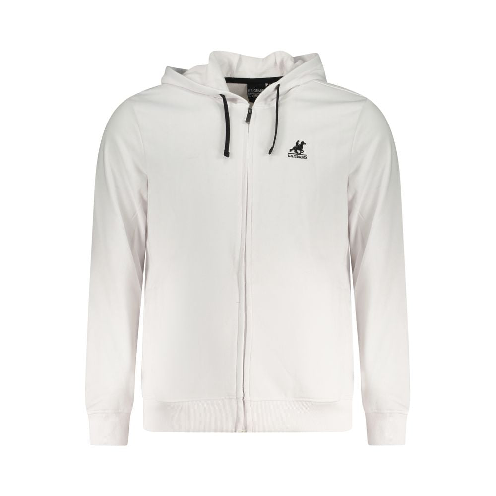 U.S. Grand Polo White Cotton Sweater for Elevated Style