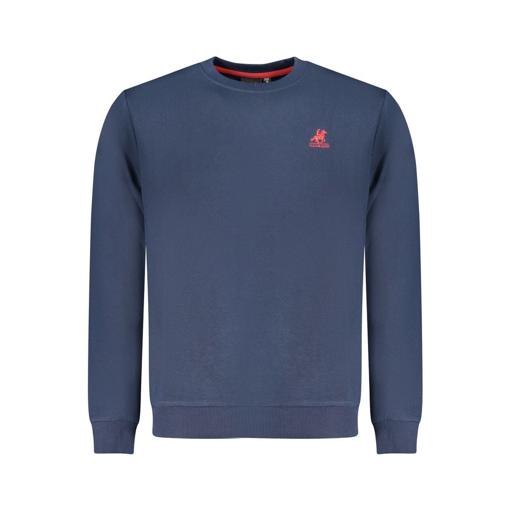 U.S. Grand Polo Blue Cotton Sweater for Elevated Style