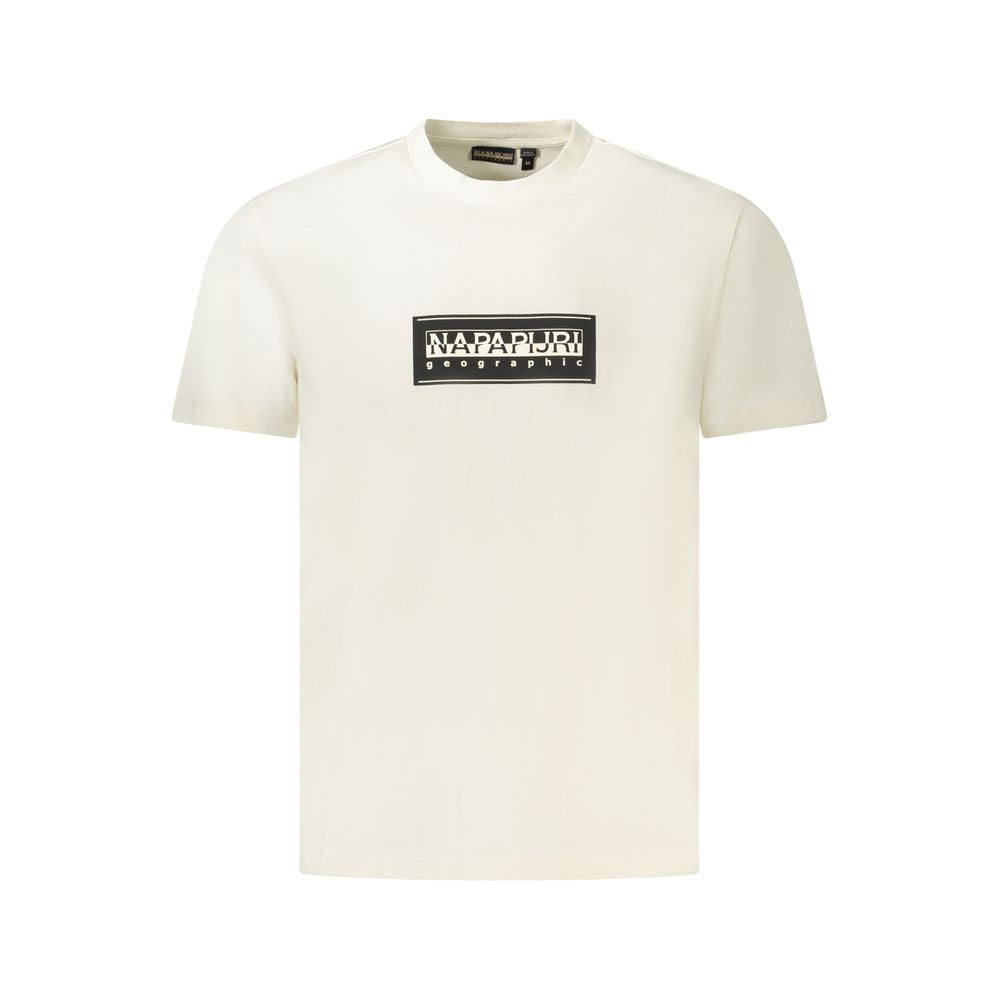 Napapijri White Organic Cotton T-Shirt for Elevated Casual Elegance