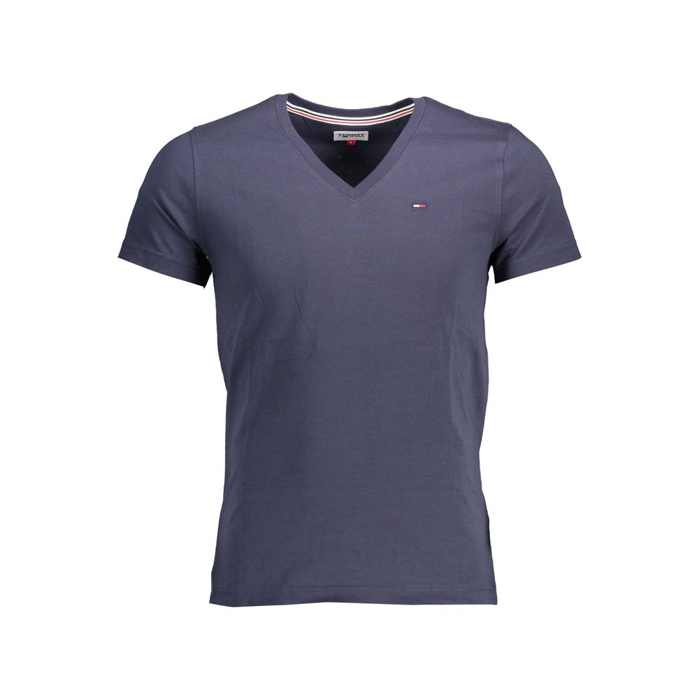 Tommy Hilfiger Blue Cotton T-Shirt for Effortless Style