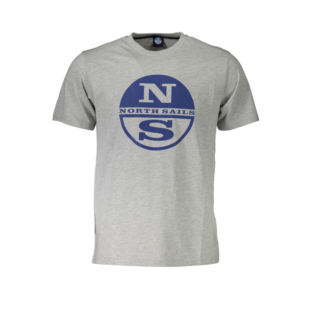 North Sails Gray Cotton T-Shirt for Elevated Style
