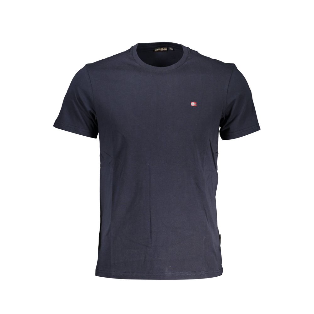 Napapijri Blue Cotton T-Shirt for Effortless Elegance