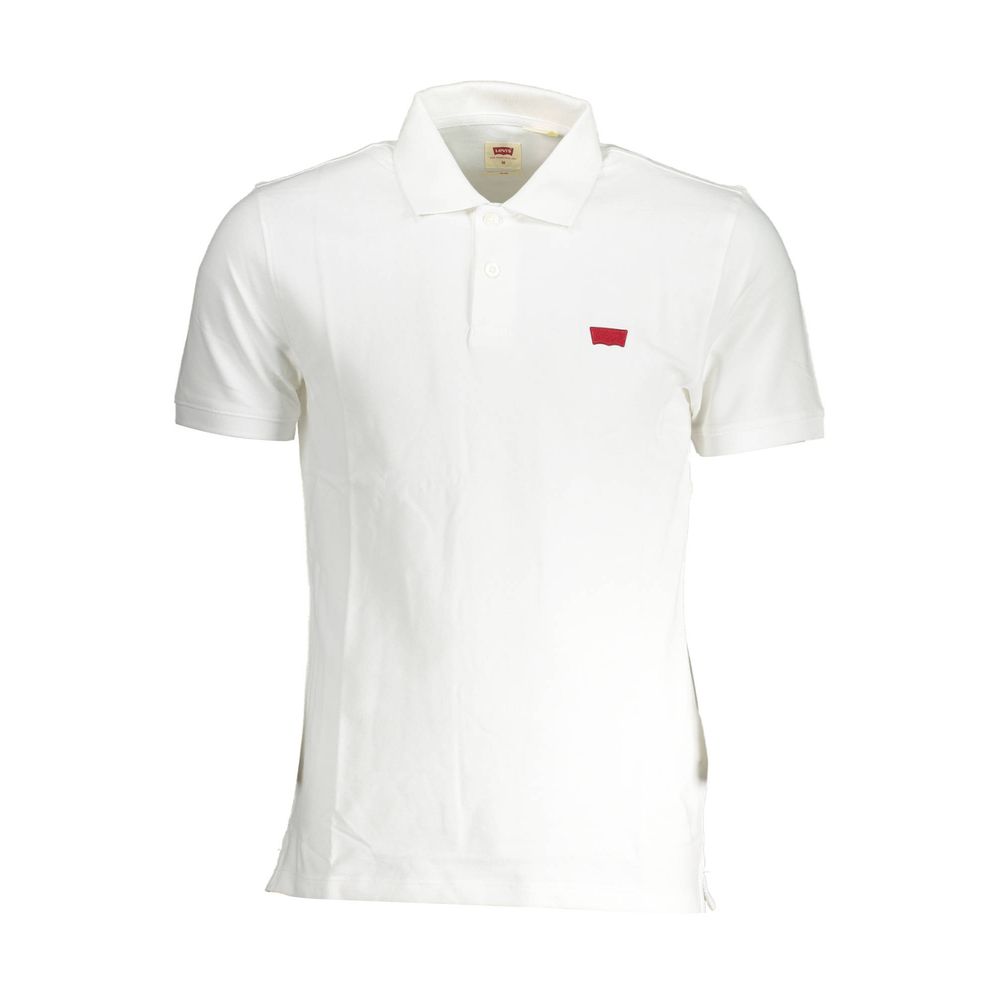 Levi's White Cotton Polo Shirt for Timeless Elegance