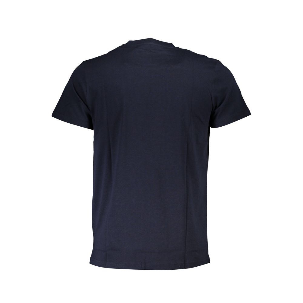 Cavalli Class Blue Cotton T-Shirt for Effortless Elegance