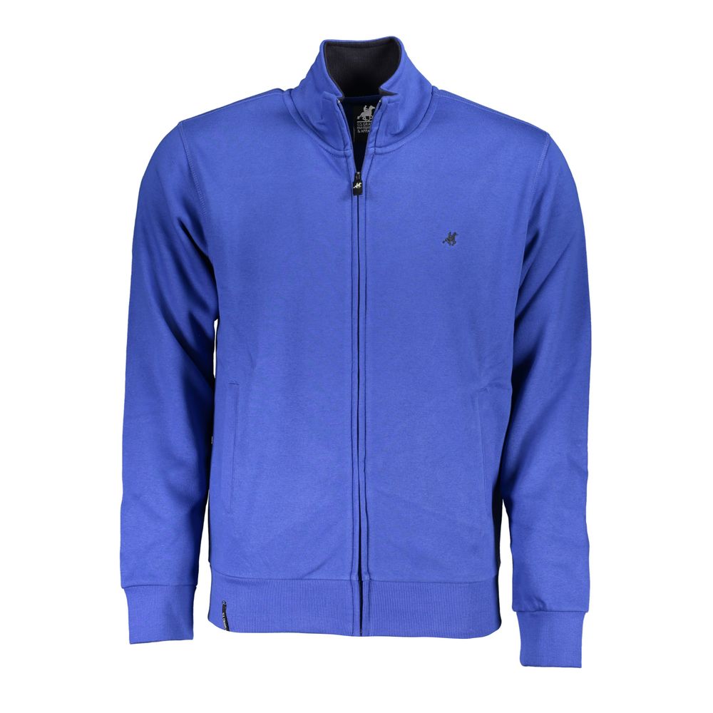 U.S. Grand Polo Navy Cotton Zip-Up Polo Sweatshirt