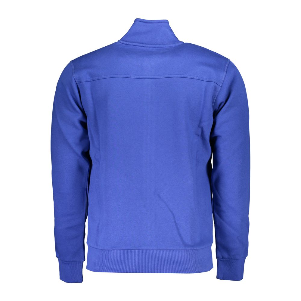 U.S. Grand Polo Navy Cotton Zip-Up Polo Sweatshirt