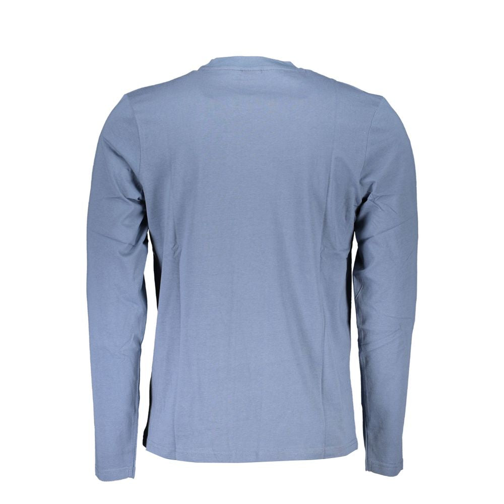 North Sails Blue Cotton Long Sleeve T-Shirt for Elevated Wardrobe