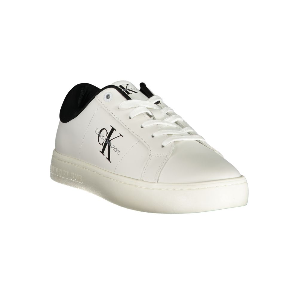 Calvin Klein White Leather Sneaker with Iconic Branding