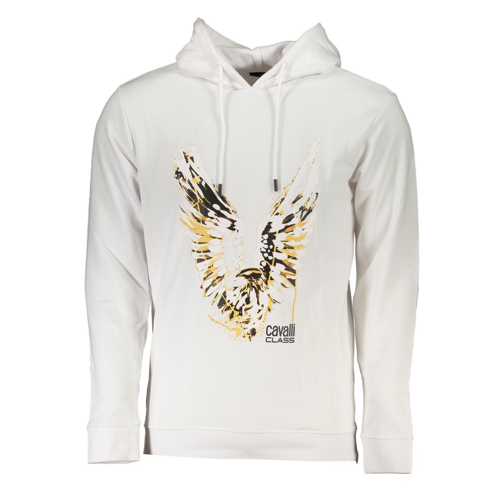 Cavalli Class White Cotton Sweater for Elevated Style