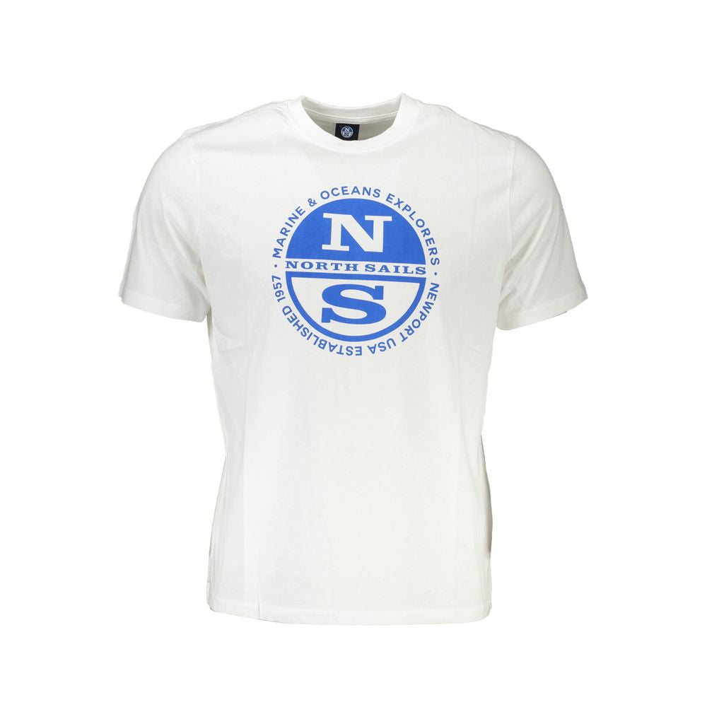 North Sails White Cotton T-Shirt for Effortless Elegance
