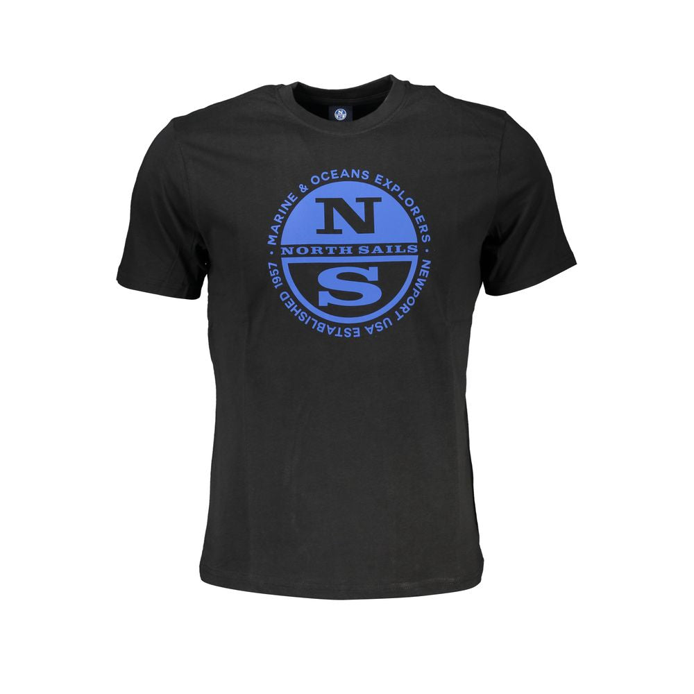 North Sails Black Cotton T-Shirt for Elevated Casual Style