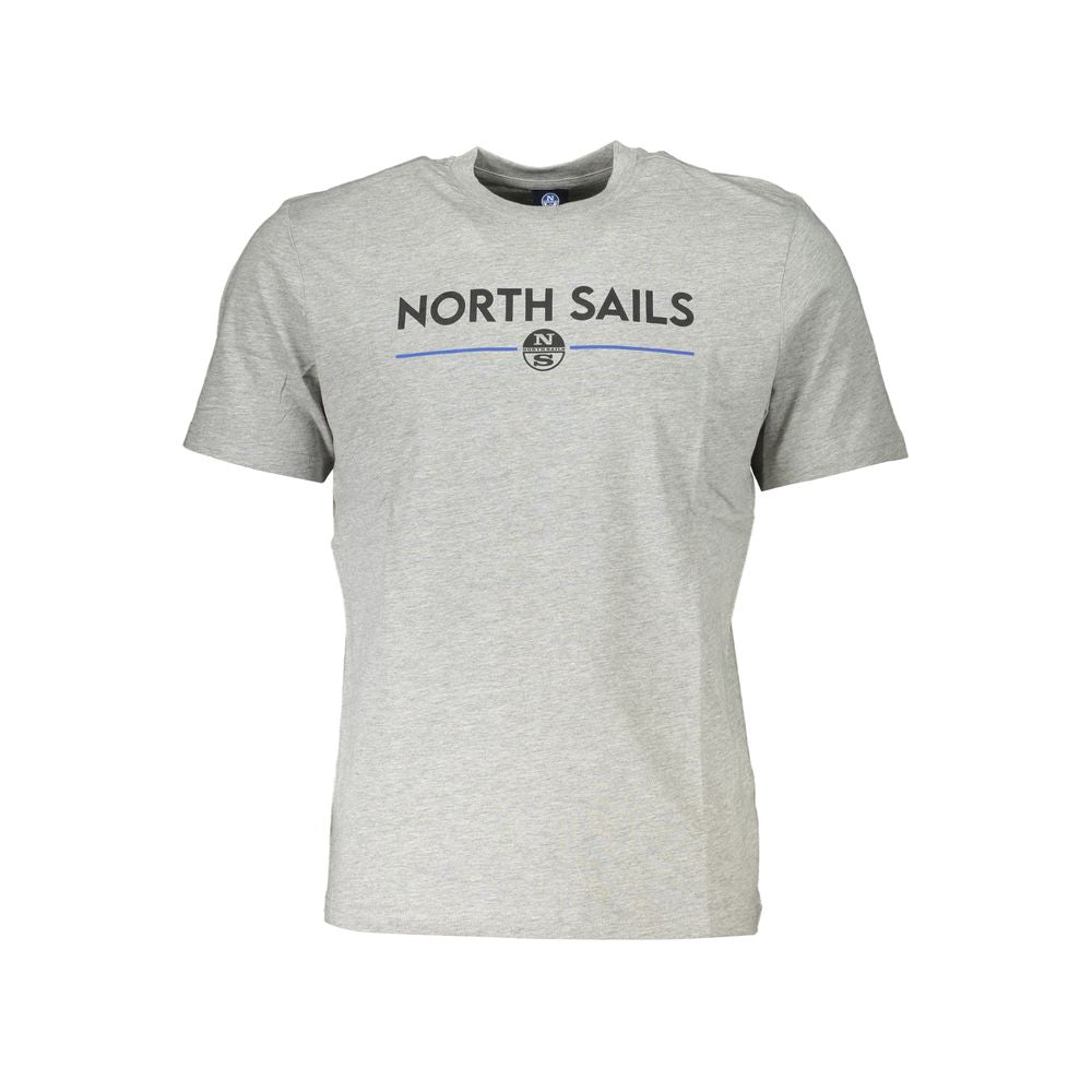 North Sails Gray Cotton T-Shirt for Refined Casual Elegance
