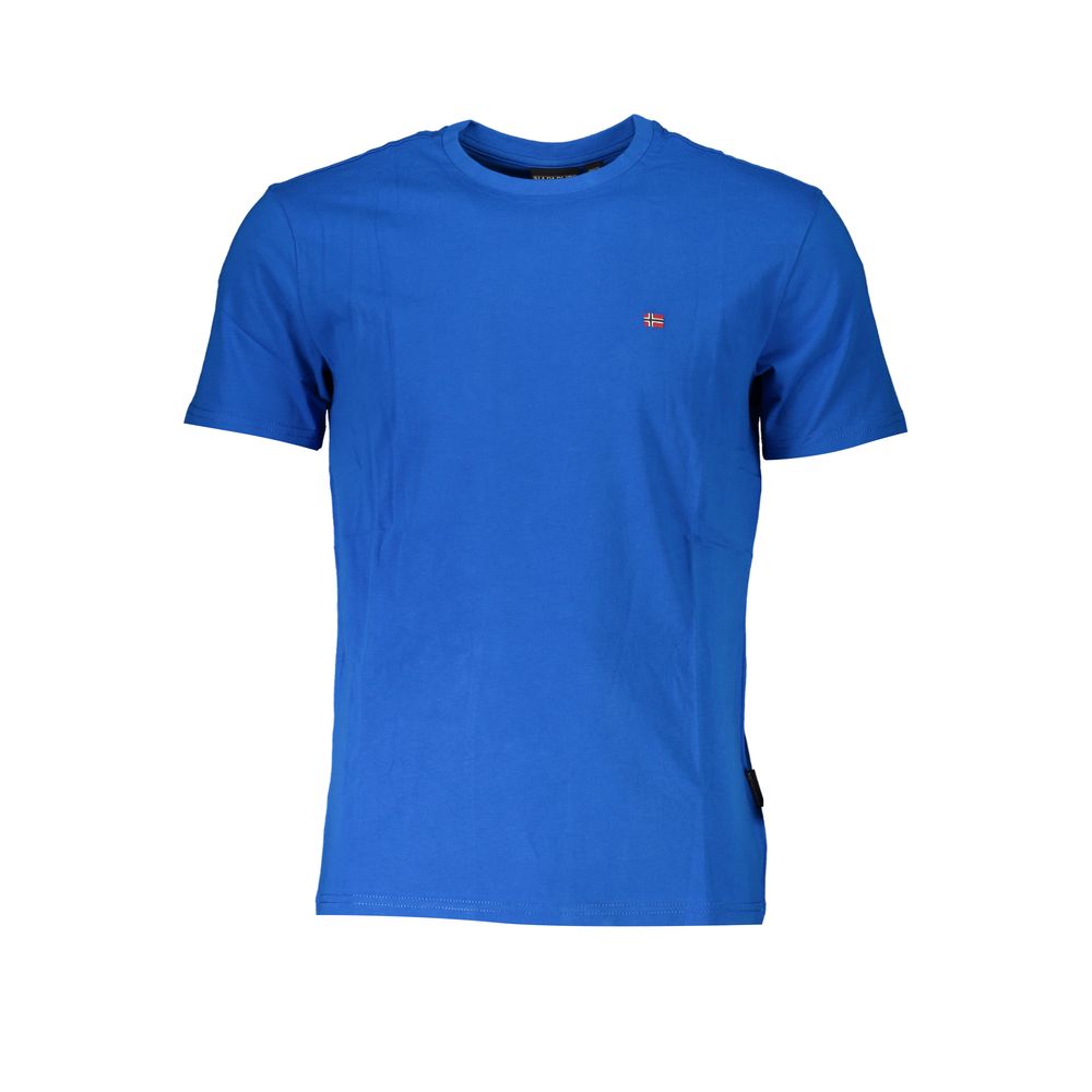 Napapijri Blue Cotton T-Shirt for Effortless Elegance
