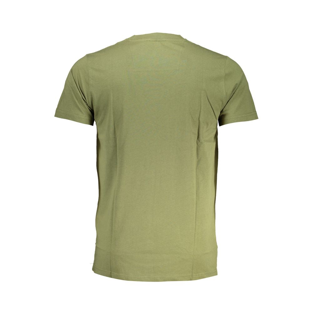 Cavalli Class Green Cotton T-Shirt for Effortless Elegance