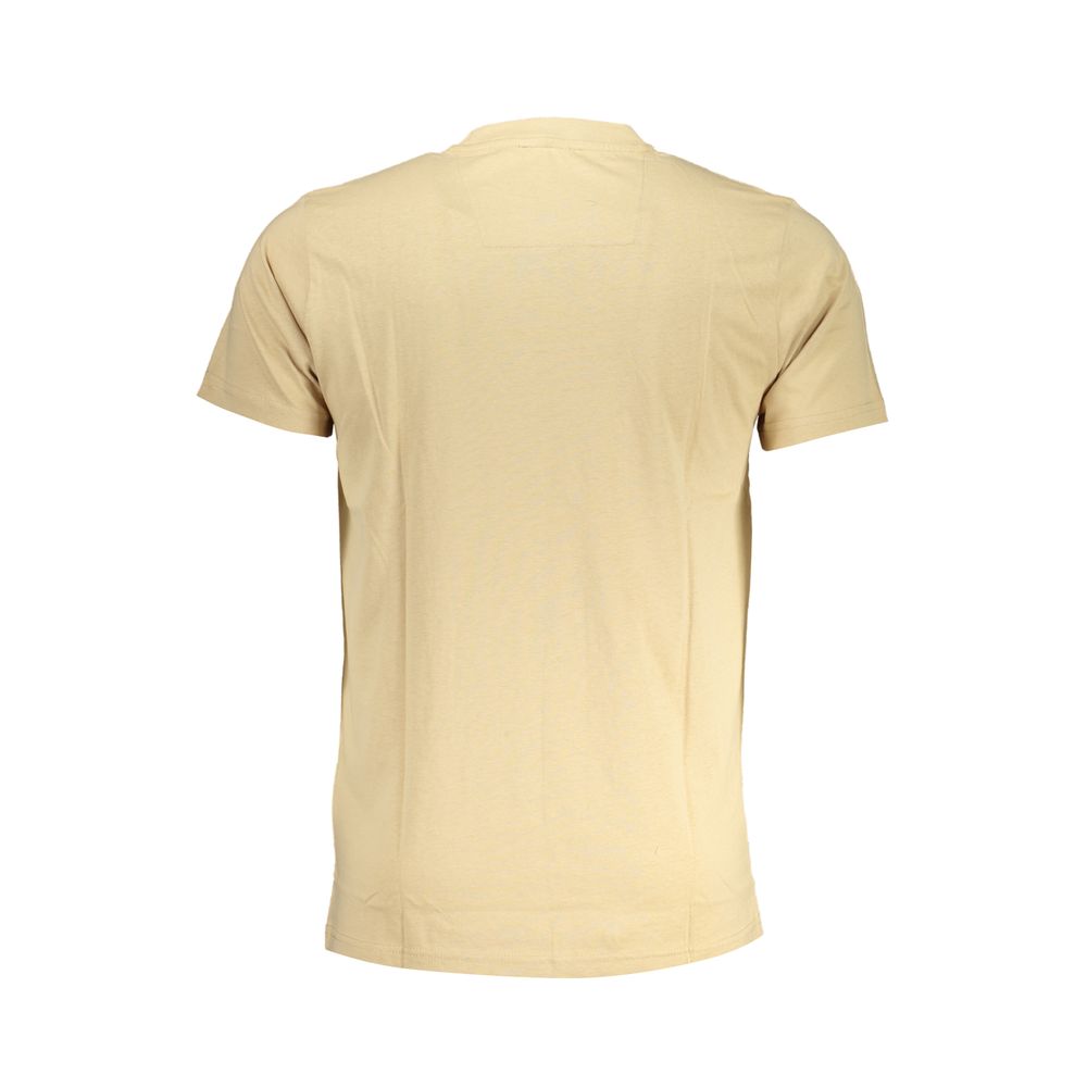 Cavalli Class Beige Cotton T-Shirt for Effortless Elegance