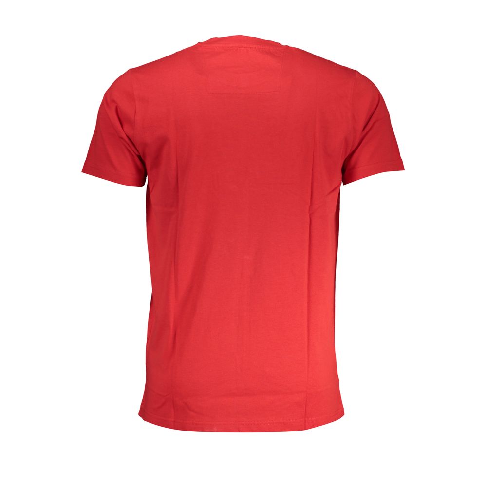 Cavalli Class Red Cotton T-Shirt for Effortless Elegance