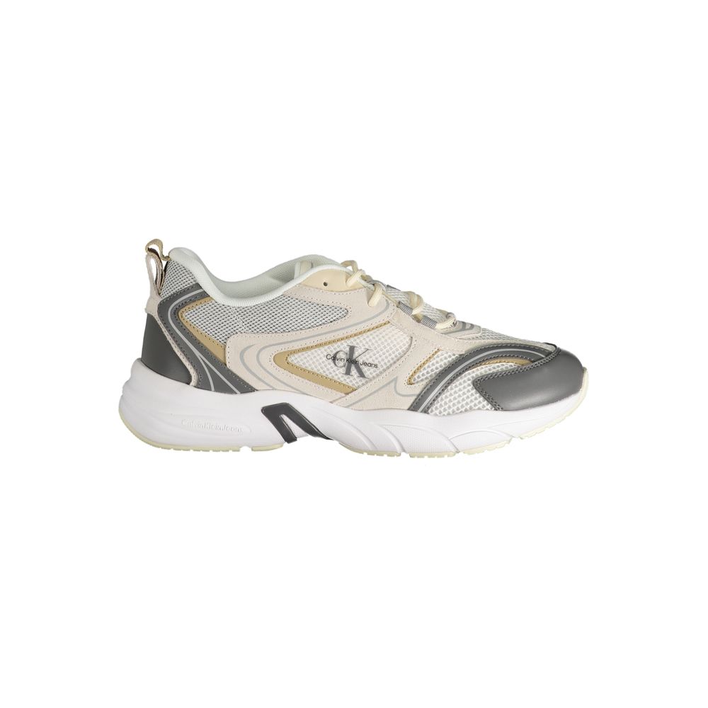 Calvin Klein Beige Leather Sneaker - Effortless Luxury Redefined