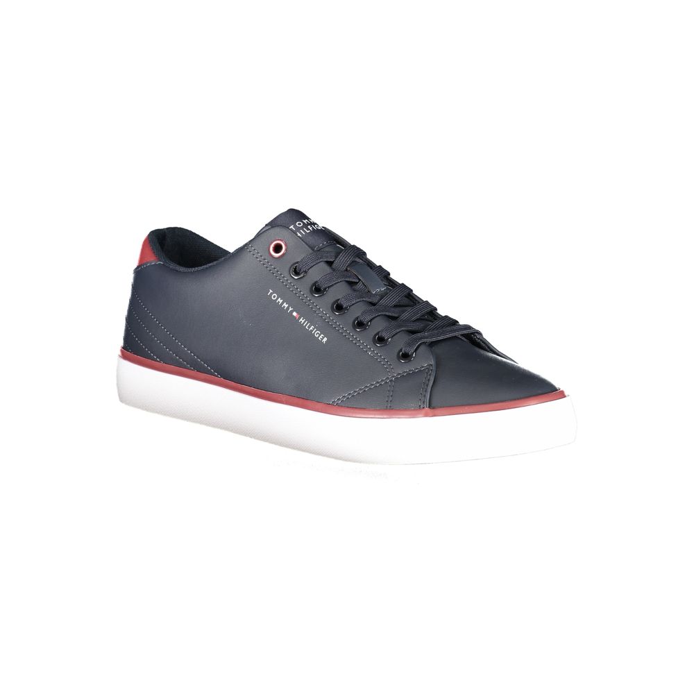 Tommy Hilfiger Blue Canvas Sneaker with Iconic Branding