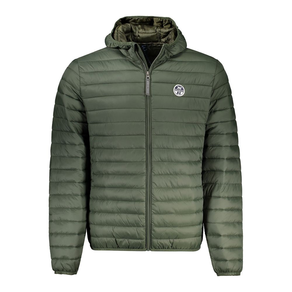 North Sails Green Cotton Jacket with Elegant Design and Functionality