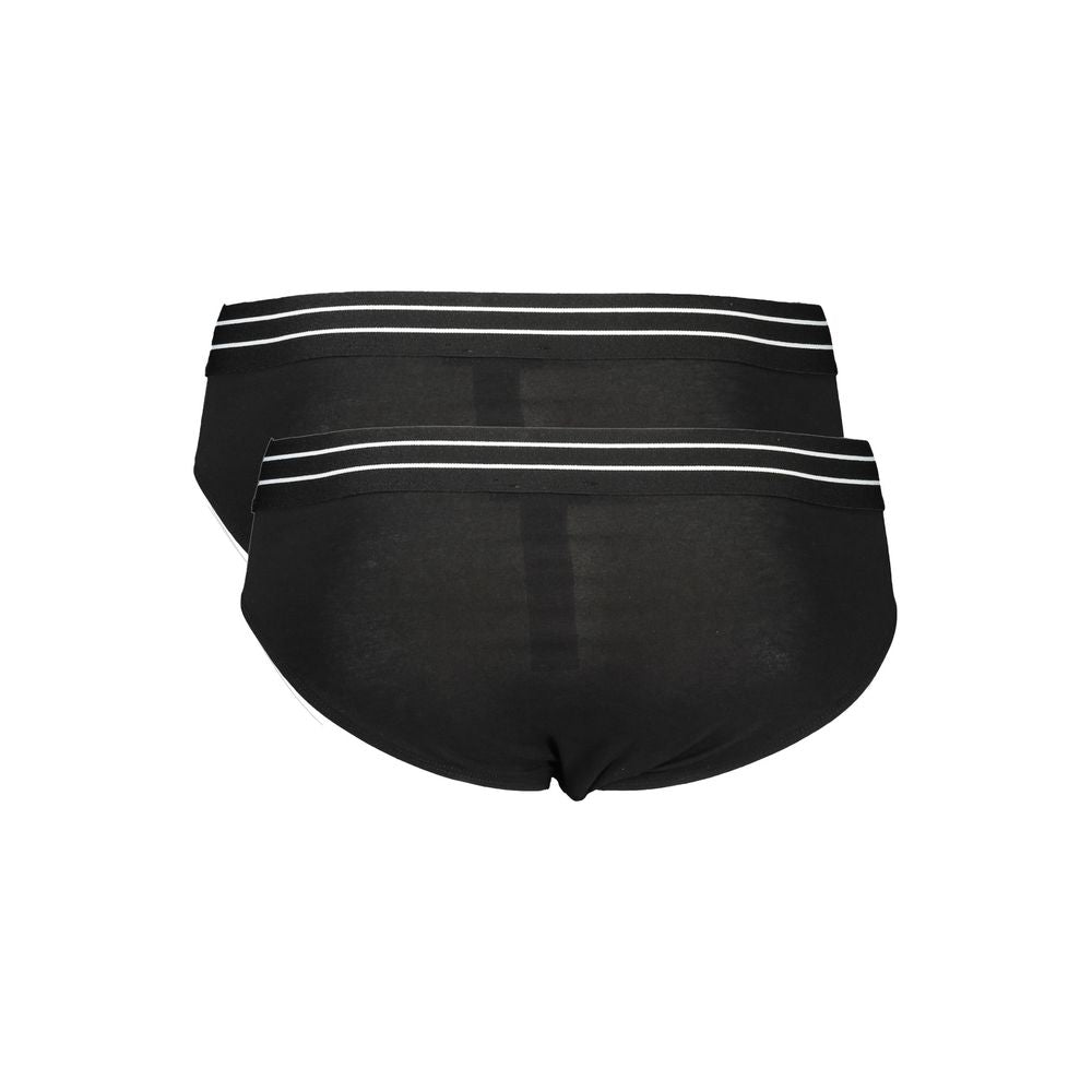 Cavalli Class Black Cotton Underwear for Refined Comfort