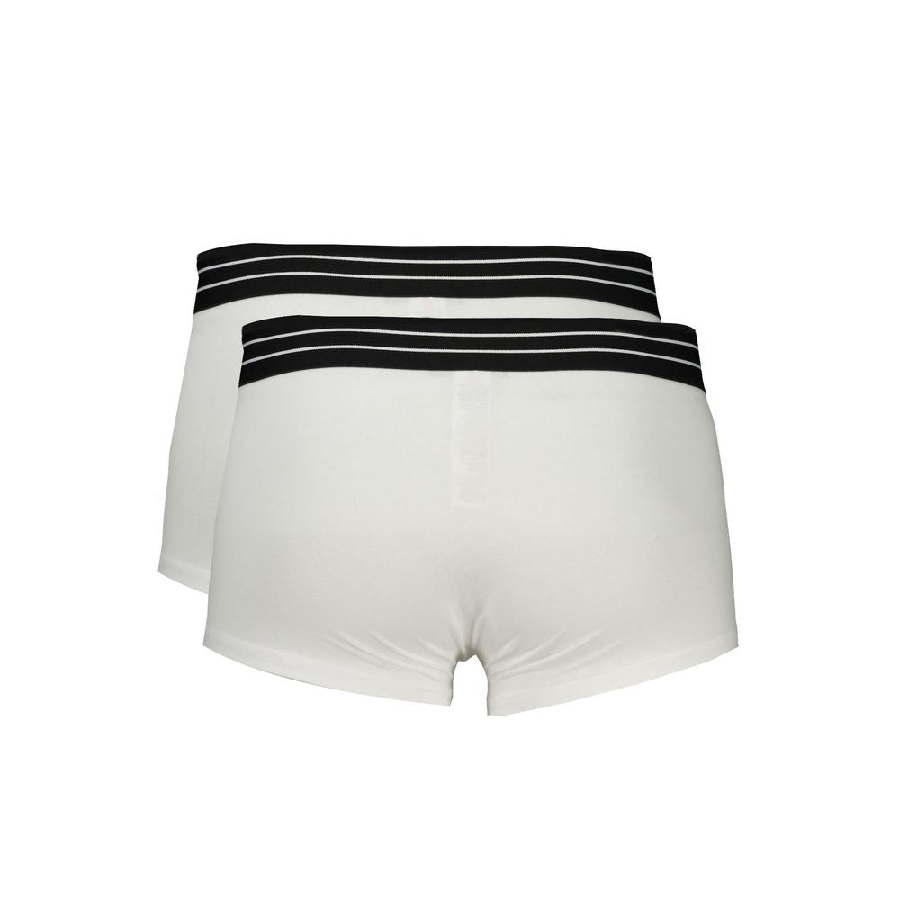 Cavalli Class White Cotton Boxer Briefs for Elevated Comfort