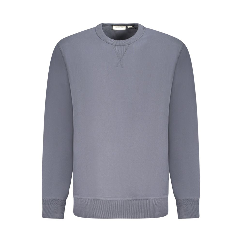 Calvin Klein Blue Cotton Sweater for Elevated Style