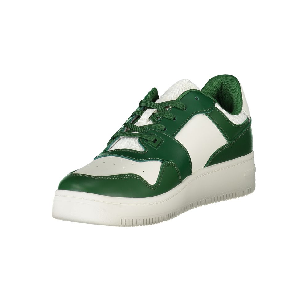 Tommy Hilfiger Green Leather Sneaker for Elevated Style