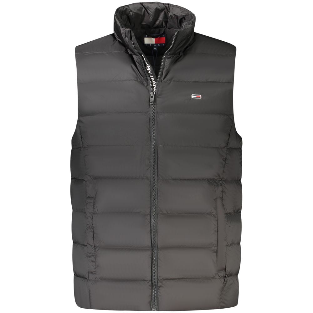 Tommy Hilfiger Black Recycled Nylon Jacket with Logo Detail