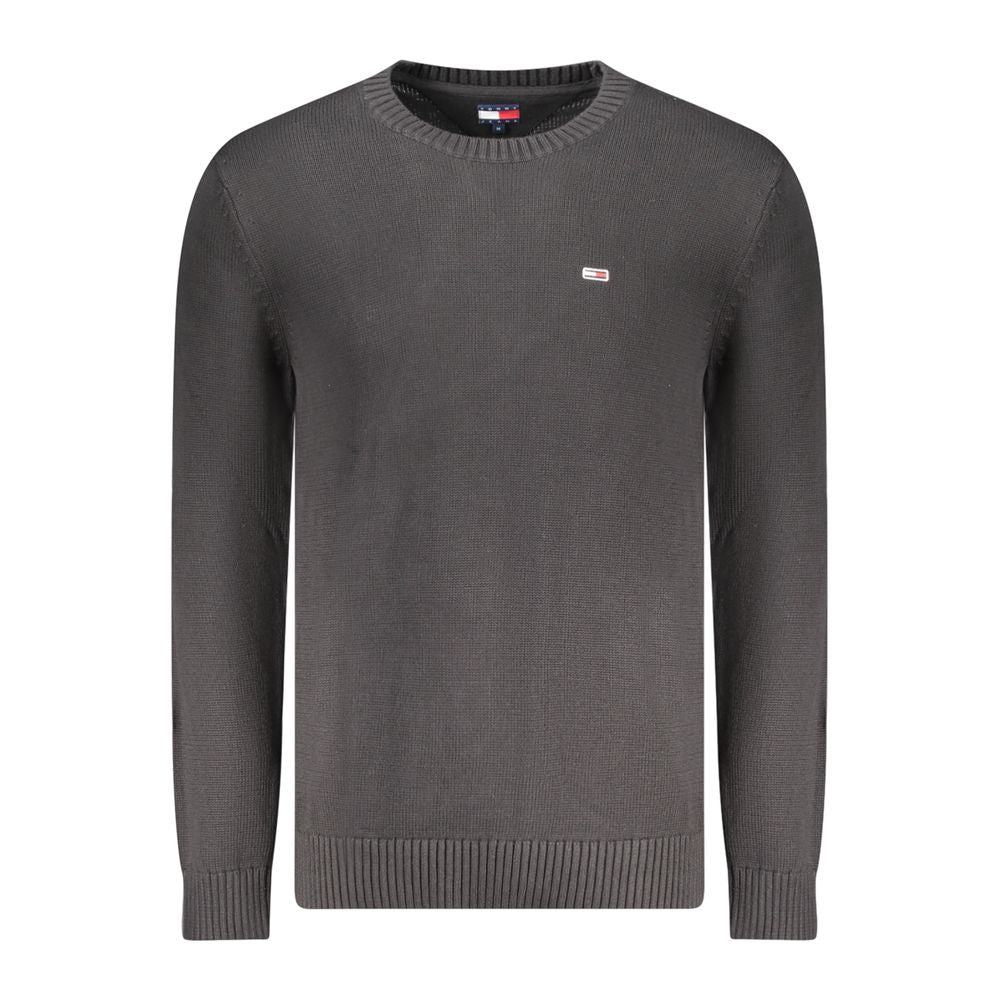 Tommy Hilfiger Black Cotton Sweater for Effortless Elegance