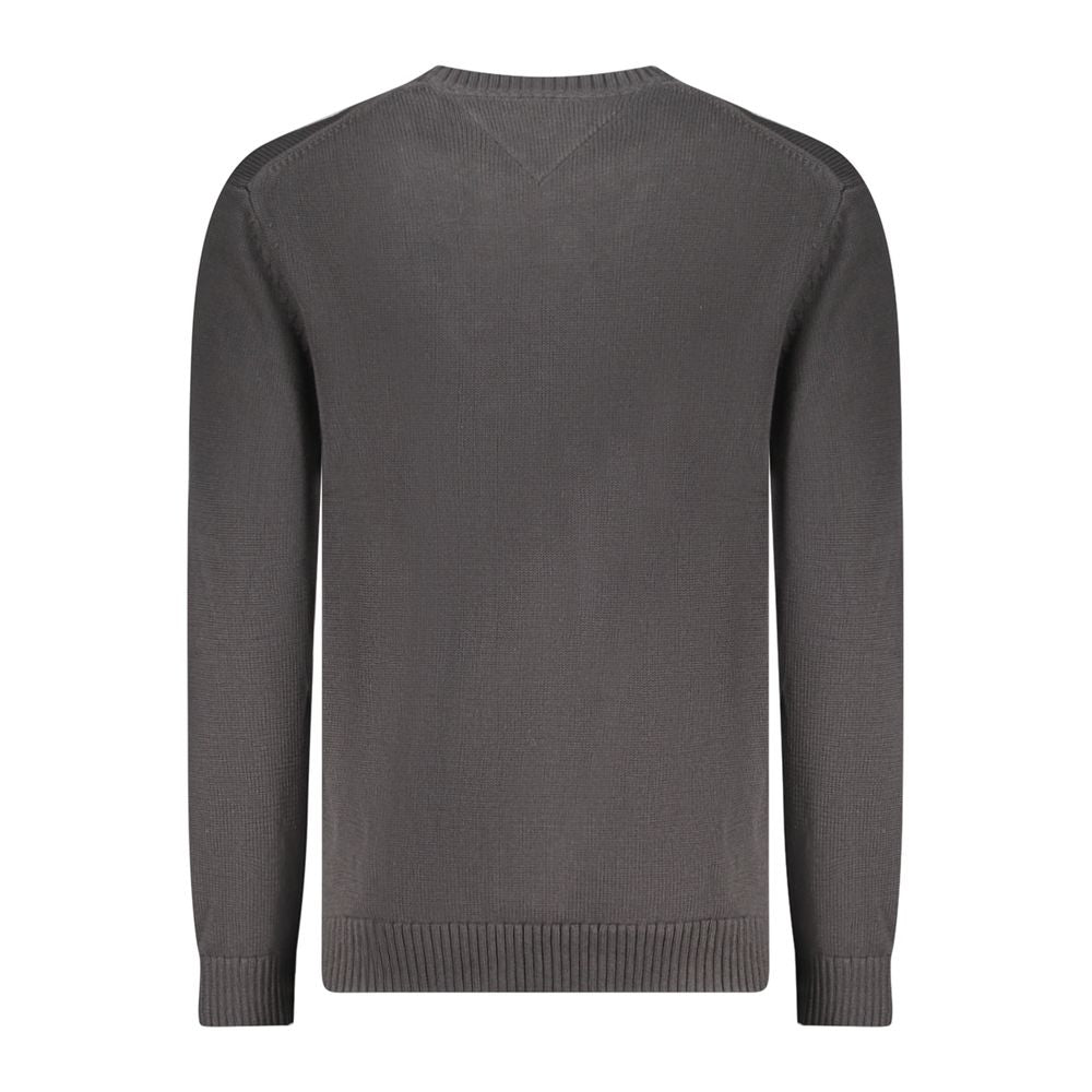 Tommy Hilfiger Black Cotton Sweater for Effortless Elegance
