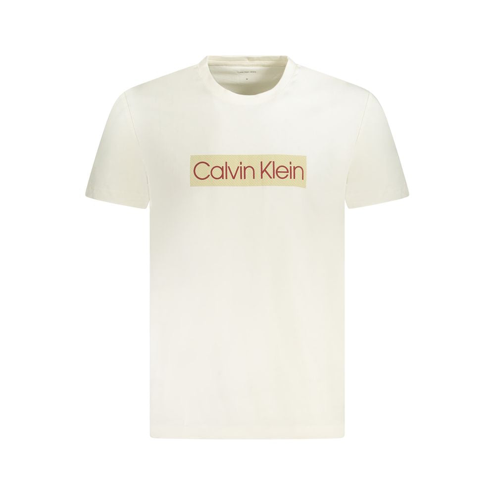 Calvin Klein White Cotton T-Shirt for Effortless Elegance