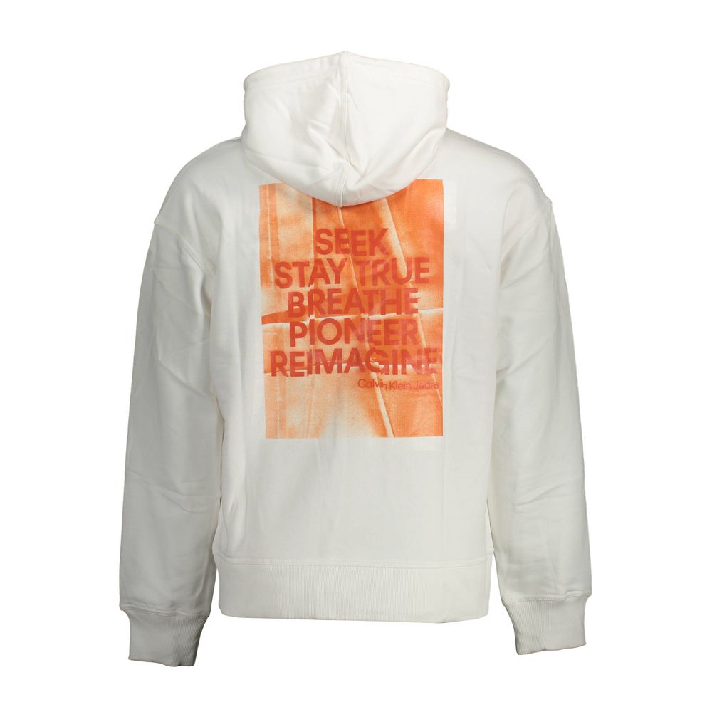 Calvin Klein White Cotton Sweater for Effortless Elegance