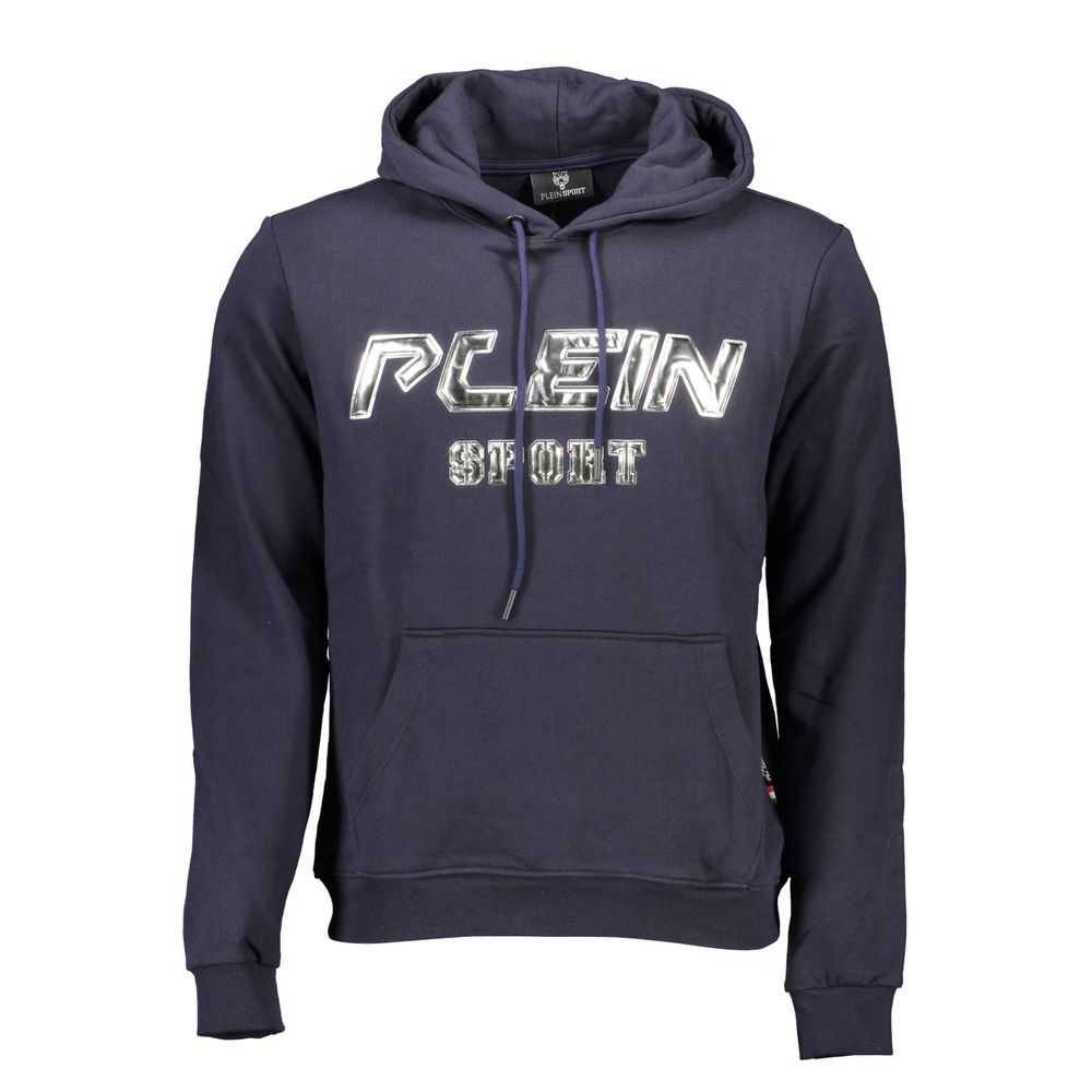 Plein Sport Blue Cotton Sweater for Elevated Style