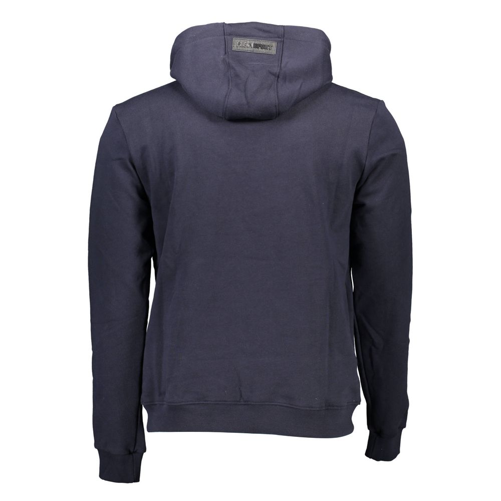 Plein Sport Blue Cotton Sweater for Elevated Style