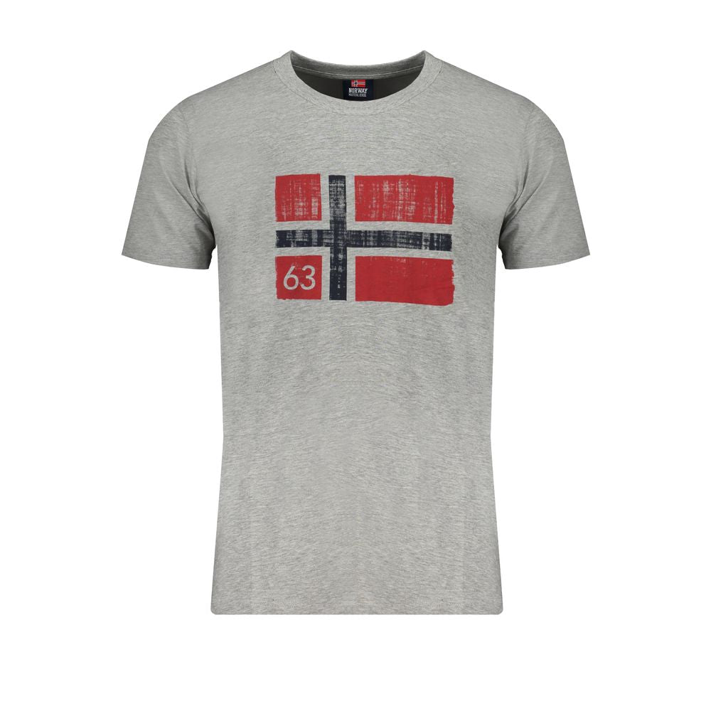 Norway 1963 Gray Cotton T-Shirt for Effortless Elegance