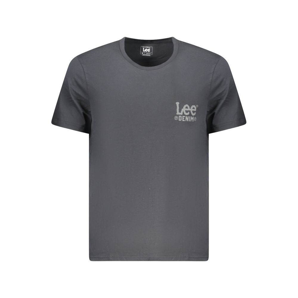 Lee Black Cotton T-Shirt for Effortless Sophistication