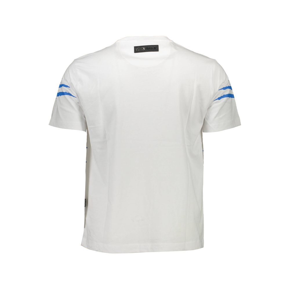 Plein Sport White Cotton T-Shirt for Elevated Style