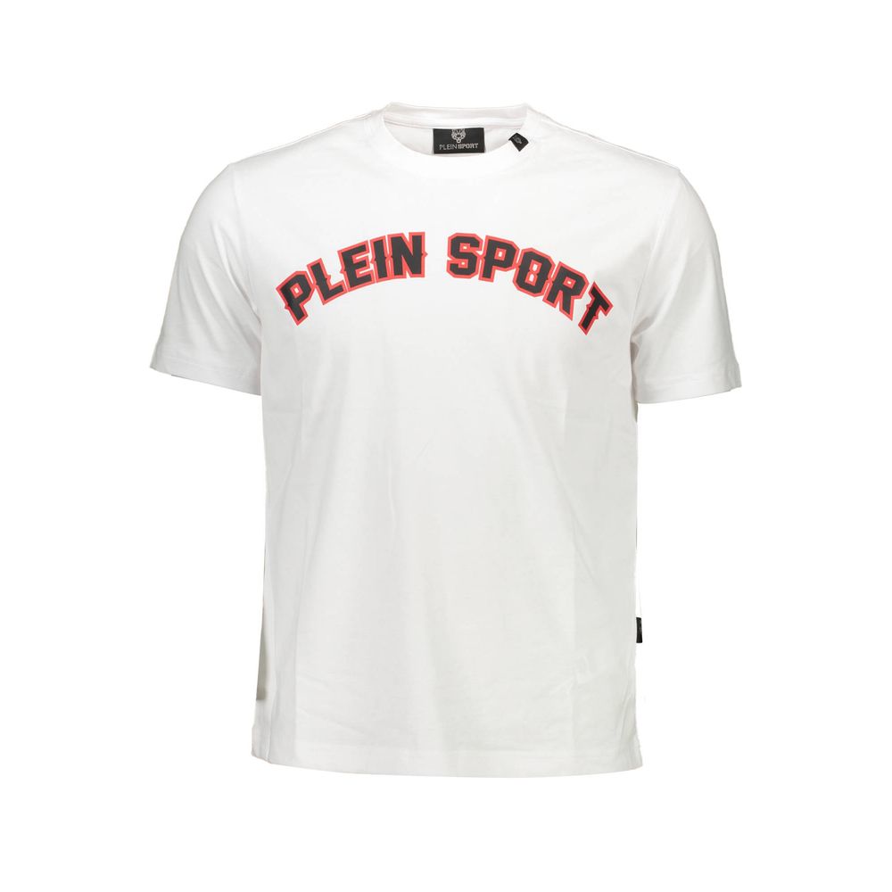 Plein Sport White Cotton T-Shirt for Elevated Style