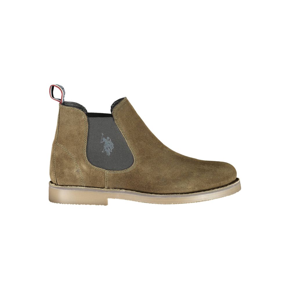 U.S. POLO ASSN. Green Leather Ankle Boot Excellence