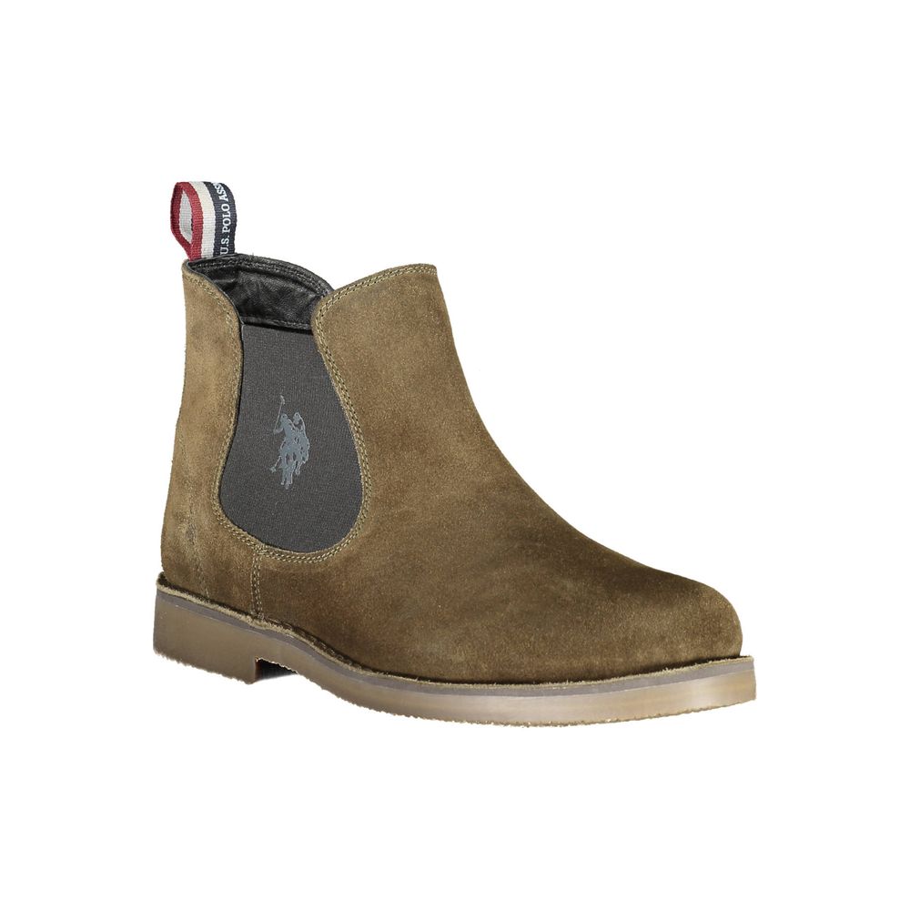 U.S. POLO ASSN. Green Leather Ankle Boot Excellence
