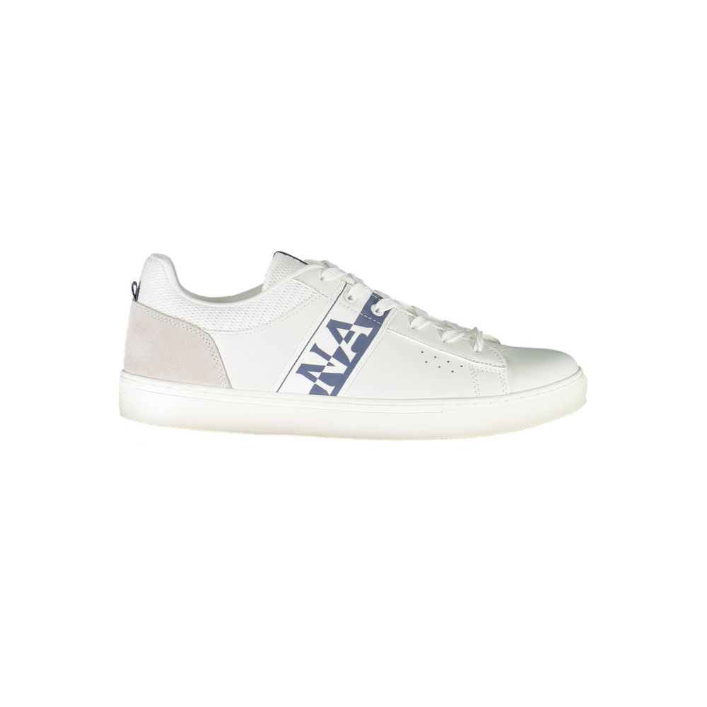 Napapijri White Leather Sneaker with Iconic Detailing