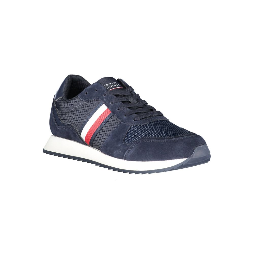 Tommy Hilfiger Blue Eco-Friendly Canvas Sneaker Elegance